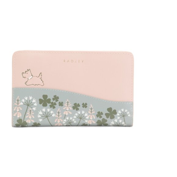 RADLEY LONDON Pink Leather Fields Of Flowers Medium Bifold Wallet - Picture 1 of 2
